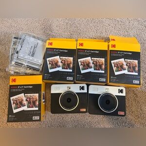 2 KODAK Mini Shot 3 Retro 4PASS 2-in-1 Instant Digital Camera and Photo Printer